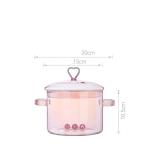 High Temperature Resistant Borosilicate Color Handle Casserole Glass Pot