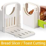 Foldable Toast Bread Slicer Adjustable Plastic Bread Cutting Tools Loaf Cheese Slicer Pastry Cutter Rack Kitchen Gadgets