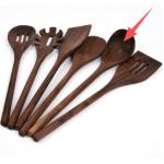 New 6-Piece Black Walnut Kitchen Utensils Household Solid Wood Kitchen Cooking Wooden Shovel Wooden Spoon Cooking Set