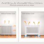 Slatted Radiator Cover Painted Cabinet MDF Lined Grill In White (112L X 19W X 81H Cm)