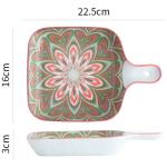 Nordic Creative Bakeware Ceramic Net Red Plate Household Tableware