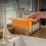 Telescopic Triangular Draining Basket Free Perforation Hanging Creative Kitchen Tools