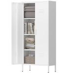 Modern Storage Cabinet With Adjustable Shelves, Magnetic Door Stopper, Aluminum Alloy Handles, And Breathable Design For Home Organization - Ideal For Living Room, Bedroom, Or Entryway