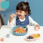 Ins Portable Silicone Sucker Plate Food Self Feeding For Kids Children Stratification Deformable Tableware Dishes Creative Gift