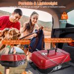 Portable Charcoal Grill Outdoor Tabletop Grill Small Barbecue Smoker Folding BBQ Grill With Lid For Camping Picnics Beach