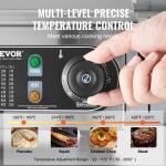 Commercial Electric Griddle, 2800W Countertop Half-Flat Top Grill, 122℉-572℉ Adjustable Temp, 28.74x15.75x0.39in Stainless Steel Griddle Grill With 2 Shovels For Home Or Restaurant (No Plug)