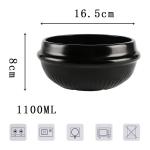 Korean Bibimbap Ceramic Potato Powder Boiled Instant Noodle Bowl Casserole