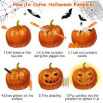 13Pcs Halloween Pumpkin Carving Kit Stainless Steel Carving Kit Pumpkin Sculpting Cutting Kit Halloween Decorative Tools