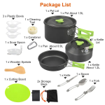 16Pcs Camping Cooking Ware Set Camping Stove Cookware Kit