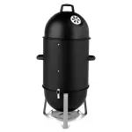 Vertical Steel Charcoal Smoker, Heavy Duty Three Layer Round BBQ Grill Smokey Mountain Cooker For Outdoor Cooking, Black(SAME AS 60608693)