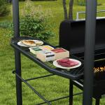 8' x 5' Outdoor Grill Gazebo Canopy Shelter with Vented PC Roof, Side Shleves