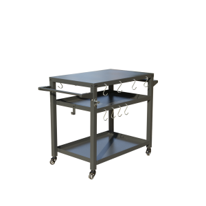 3-Shelf Outdoor Grill Table, Grill Cart With Wheels, Outdoor Pizza Oven Table And Food Prep Table, Blackstone Table With Propane Tank Hook, Grill Stand For Blackstone Griddle For Outside BBQ
