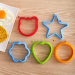 Silicone Heart-shaped Omelette Maker Mold High Temperature Resistant Non-stick Kitchen Tools