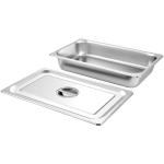 VEVOR 4 Pack Steam Table Pans 20.9 X 12.8 X 3.9 Inch Deep Steam Table Pan Full Size 13L Deep Food Container Stainless Steel Oven Tray Hotel Pans Anti-Jam Steam Table Food Pan