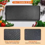 Electric Barbecue Grill Hot Plate Cooking BBQ Griddle Non-Stick Table Top Grill Griddle For Indoor Outdoor Camping Picnic