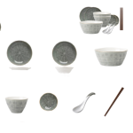 Dishes Set Nordic Phnom Penh Light Luxury Ceramic Tableware Household Modern Simple Tableware Chopsticks Big Soup Bowl Combination