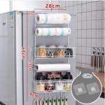Multifunctional Refrigerator Side Frame, Multi-Layer Side Frame, Kitchen Utensils Foldable Hook