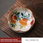 Blue And White Underglaze Household Plate Sauce Dishes Retro Dessert Fruit Dish