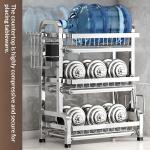 Stainless Steel Kitchen Rack For Storing Dishes And Draining Bowls And Plates