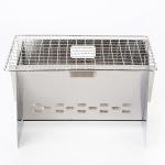 Stainless Steel Flat Card Barbecue Grill Camping Mini