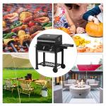 Charcoal Grill - Height-Adjustable Grill With Wheels, Suitable For Garden, Camping, And Picnics