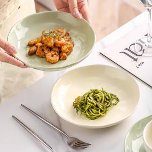 Cream Style Ceramic Plate Dishes Household
