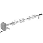 Grill Spit with Motor, Steel, 1000 mm