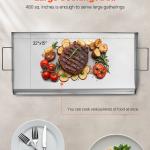 32x16 In Flat Top Griddle Stainless Steel Universal BBQ Grill Pan Cookware