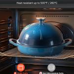 Enameled Cast Iron Dutch Oven Heavy-Duty Cookware With Lid Dual Handles 5 Qt