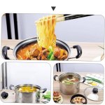 5-Piece Stainless Steel Saucepan Set For Induction And All Hobs, Kitchen Cookware Office & School Supplies