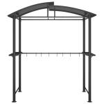 Grill Pavilion with Side Shelves Anthracite 210x114x230 cm Steel