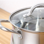 Household 304 Stainless Steel Soup Pot, Extra-high with Double Bottom and Thick Stew Pot Cookware Kitchen Pots Hot Pot 2.5-9L