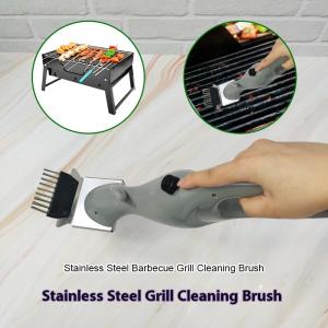 Steel Wire Oil Stain Cleaning Grill Brush
