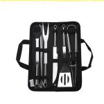Outdoor Barbecue 20 Pcs BBQ Tool Set Stainless Steel Grill Fork Shovel Clamp Brush