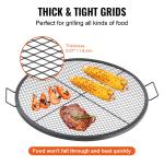 X-Marks Fire Pit Grill Grate, Round Cooking Grate, Heavy Duty Steel Campfire BBQ Grill Grid With Handle And Support X Wire, Portable Camping Cookware For Outside Party & Gathering, 36 Inch Black