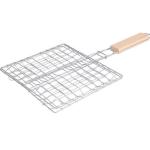 Stainless Steel Outdoor Grill Wooden Handle Square