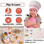Kitchen Toys Set 138Pcs Stainless Steel Utensils Cookware Kit For Kids Food Toys