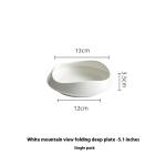 White Porcelain Tableware Guanshan Plate Household Ceramic Dishes