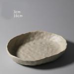 Hand-squeezed Dinner Plate Household Stoneware Tableware Bowls And Dishes Personalized Dinner Plate Binaural Handmade Special-shaped Plate