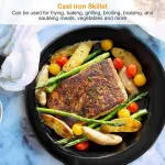3Pcs Pre-Seasoned Cast Iron Skillet Set 6-8-10in Non-Stick Oven Safe Cookware Heat-Resistant Frying Pan