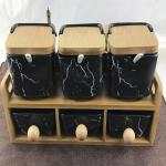 Japanese-style Ceramic Seasoning Jar Kitchen Utensils Set
