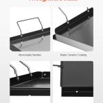 32x14 In Flat Top Griddle Carbon Steel Universal BBQ Grill Pan Cookware