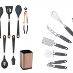 Stainless Steel Kitchen Utensils Set With Rubber Plastic Handle