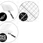 Portable Stainless Steel Folding Grill Basket BBQ Grill Bask