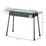 Portable Charcoal Barbecue BBQ Grill With Seasoning Baskets And Hooks, Compact Stainless Steel Cooker For Camping Picnic Hiking Garden Party Festival