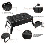 1Pc Portable BBQ Grill Foldable Charcoal Grill Lightweight Smoker Grill For Camping Picnics Garden Grilling