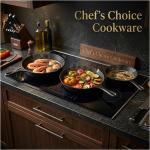 3pcs Pre-Seasoned Cast Iron Skillet Grill Pan With Handle For Grill, BBQ,Kitchen And Camping Cookware