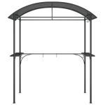 Grill Pavilion with Side Shelves Anthracite 220x115x230 cm Steel