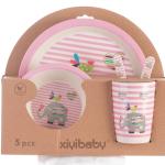 Children's Baby Cutlery Set Of 5 Bamboo Fiber Dishes
