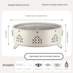 Stable Heating Area Grill Barbeque Grill Portable Stainless Steel Campfire Grills For Outdoor Bbq Camping Picnics Lightweight